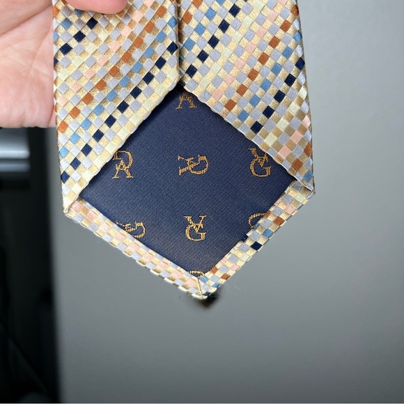 Valerio Garati Mens Multicolor 100% silk Buisness Casual Neck Tie Sz One Size - Picture 4 of 6